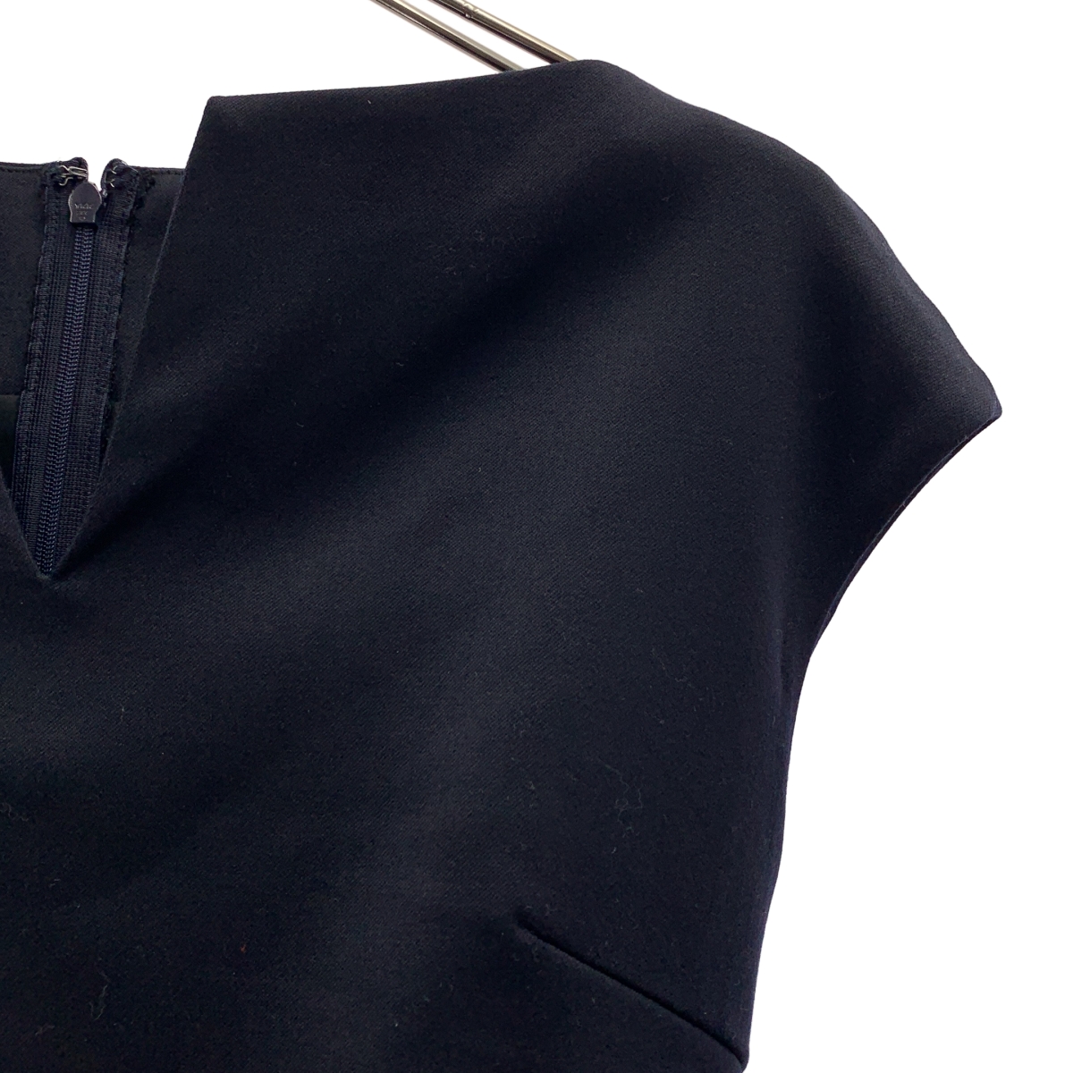 ESTNATION / エストネーション ベルテッド キーネック ドレス ワンピース / 裏地付き