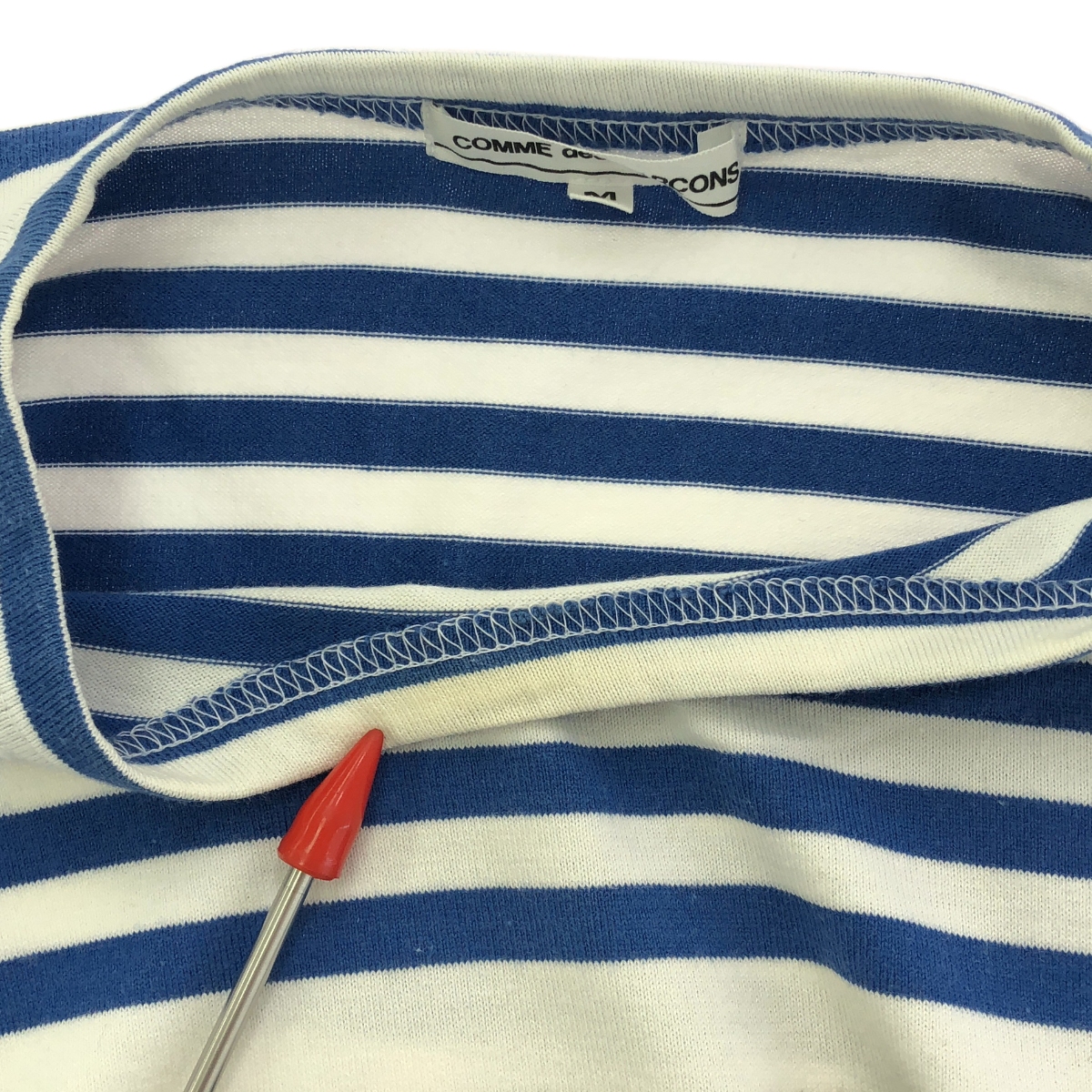 COMME des GARCONS / コムデギャルソン コットン ボーダー クルーネック カットソー