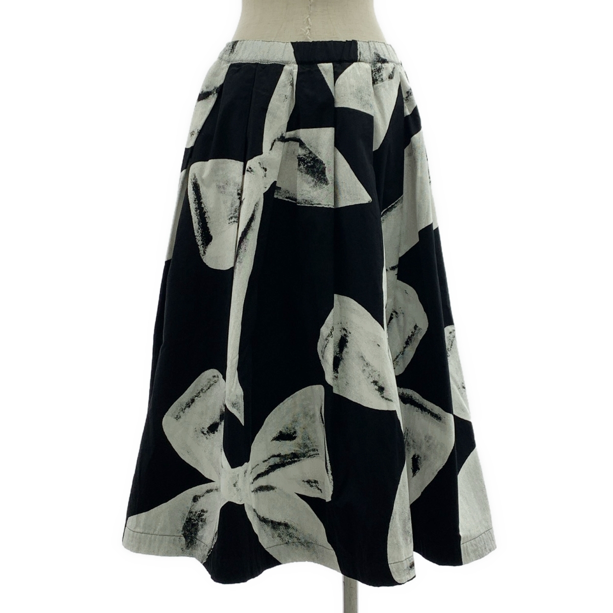 COMME des GARCONS / コムデギャルソン 総柄 オーバーシルエットドローストリング スカート