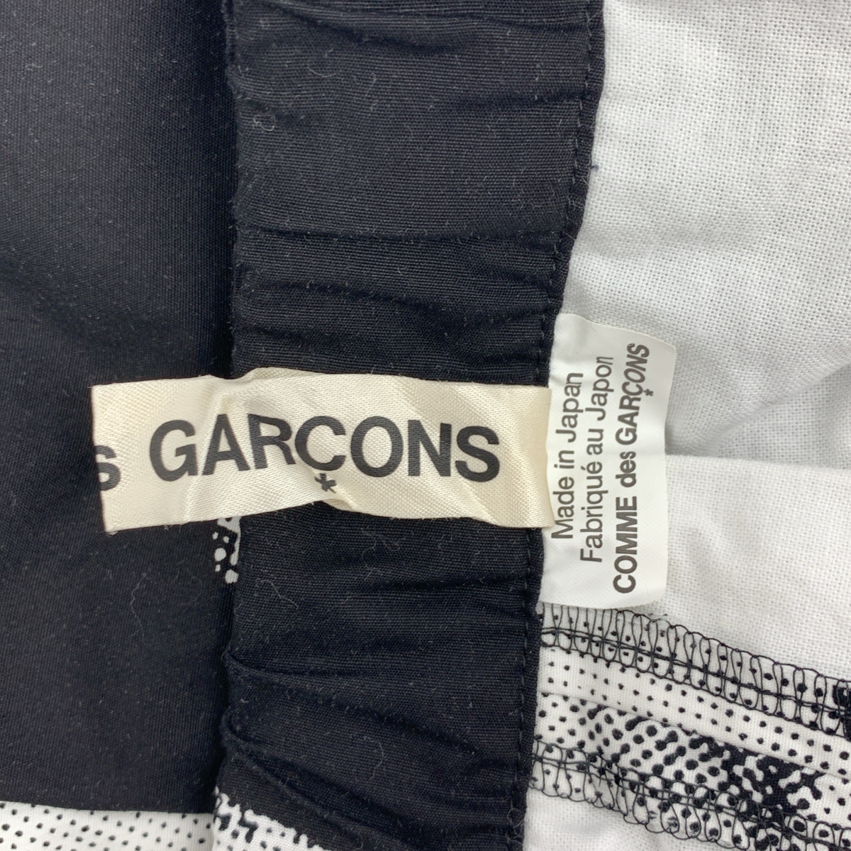 COMME des GARCONS / コムデギャルソン 総柄 オーバーシルエットドローストリング スカート