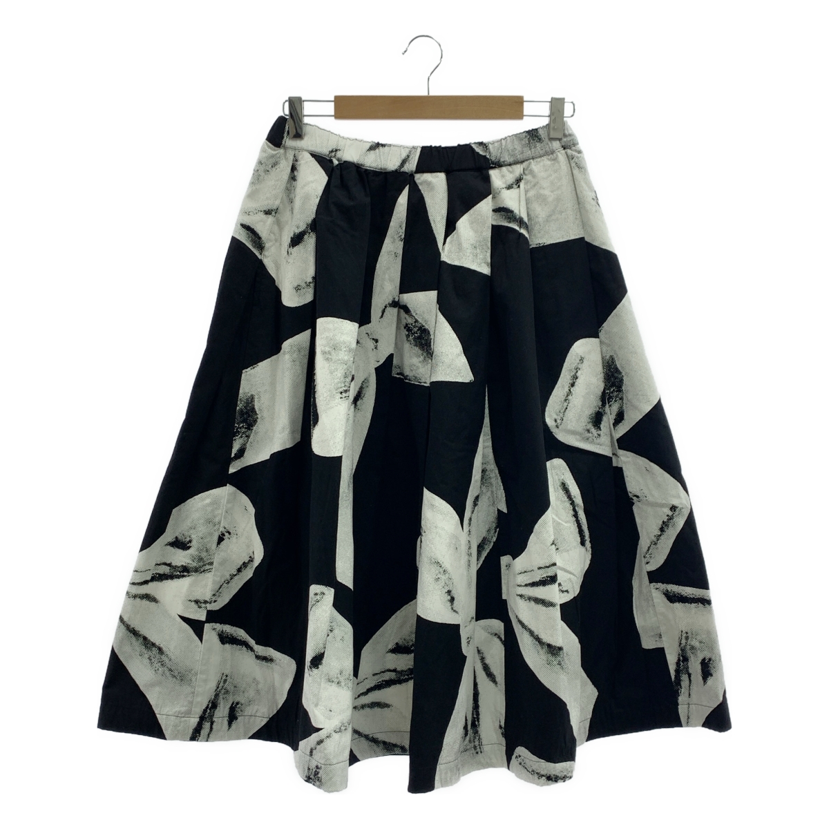 COMME des GARCONS / コムデギャルソン 総柄 オーバーシルエットドローストリング スカート