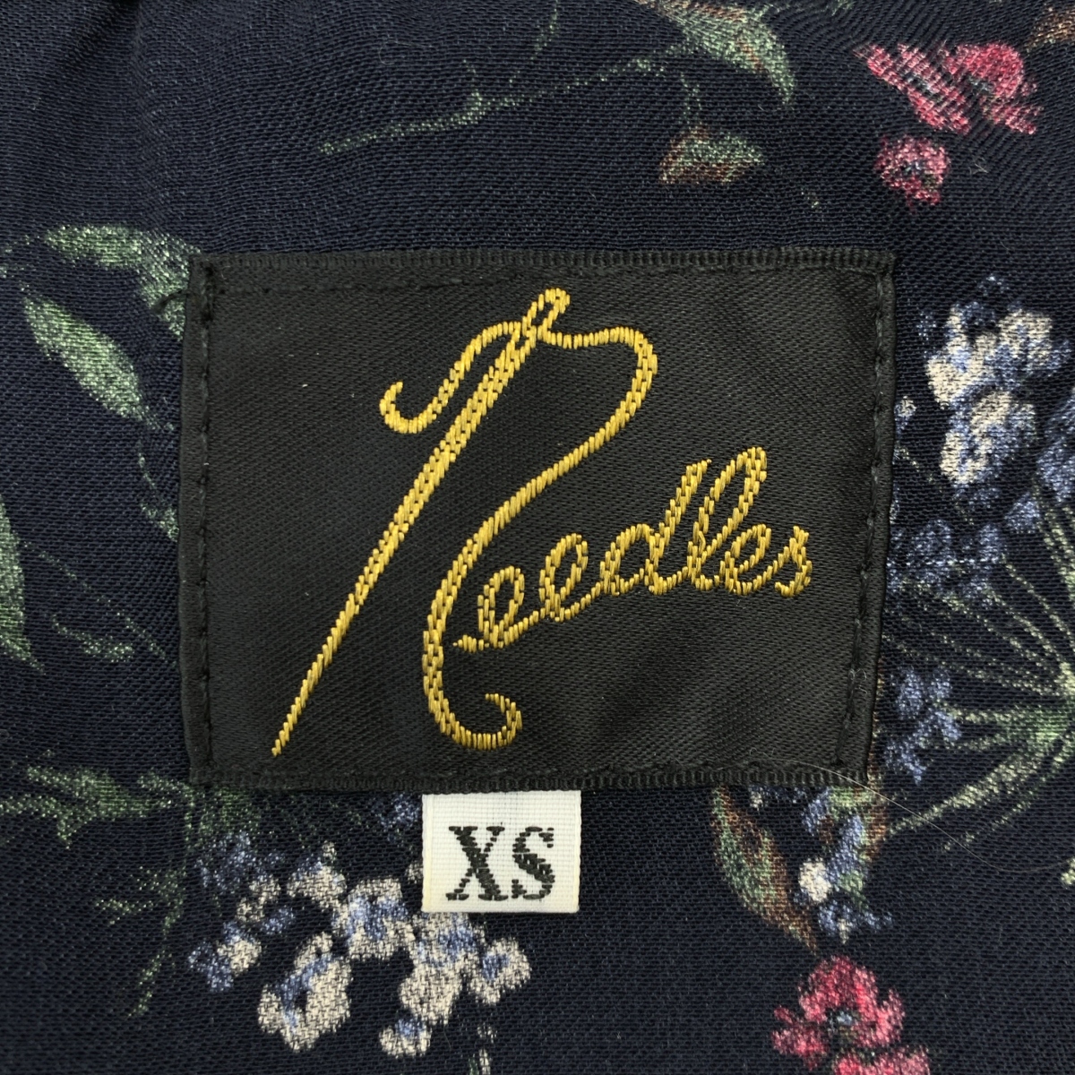 Needles / ニードルス L/S V Neck Tee-Poly Twill Sateen サテン ベロア フローラル カットソー