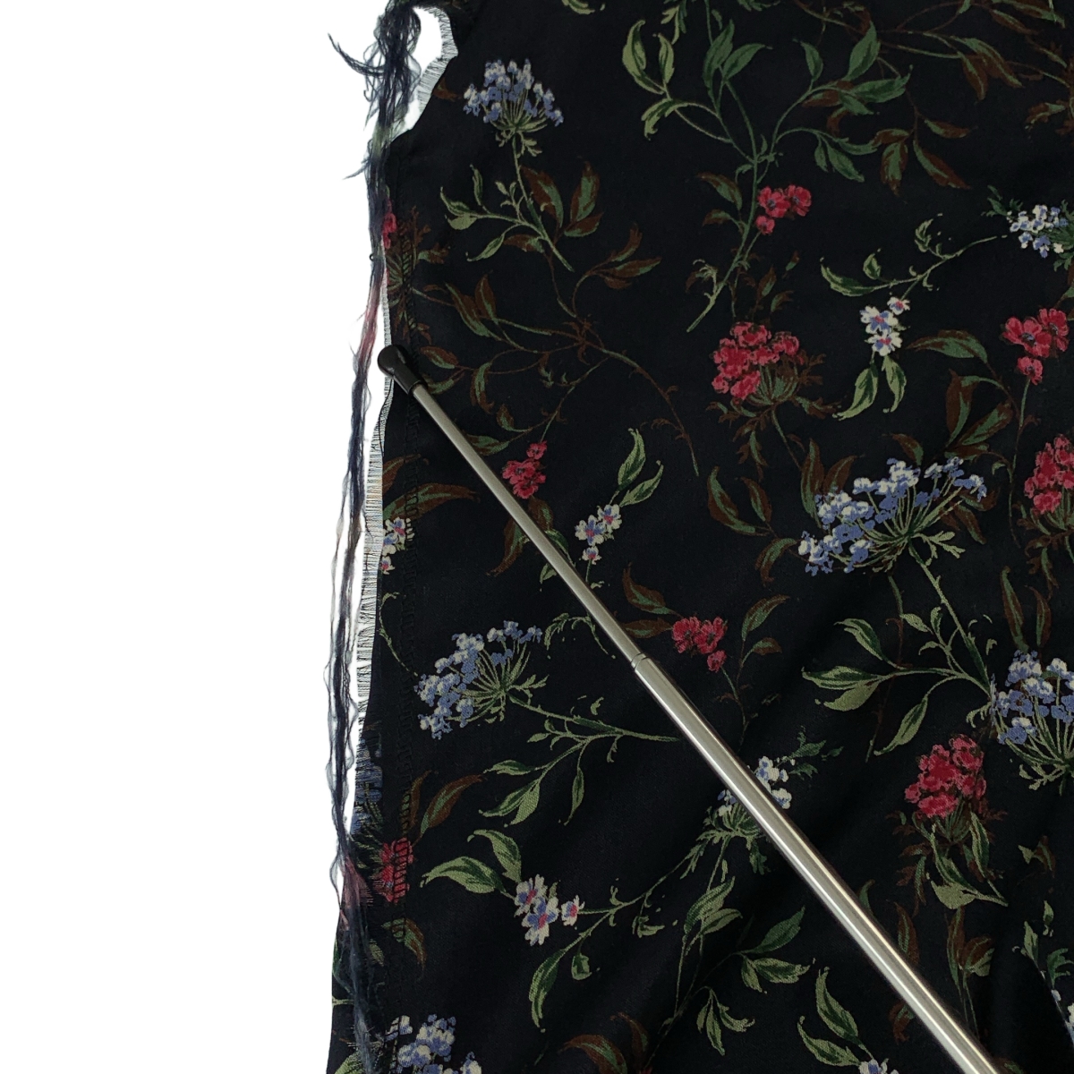 Needles / ニードルス L/S V Neck Tee-Poly Twill Sateen サテン ベロア フローラル カットソー