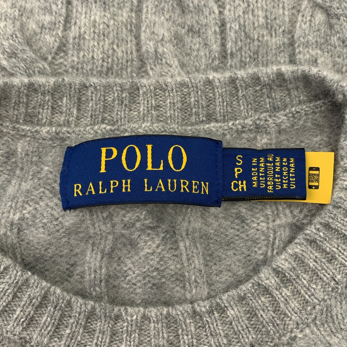 POLO RALPH LAUREN / ポロラルフローレン ウール クルーネック ケーブルニット