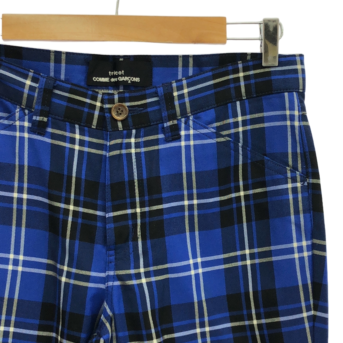 tricot COMME des GARCONS / トリココムデギャルソン チェック ブーツカット フレア スラックスパンツ