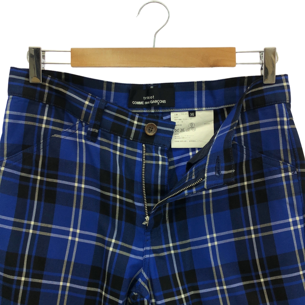 tricot COMME des GARCONS / トリココムデギャルソン チェック ブーツカット フレア スラックスパンツ