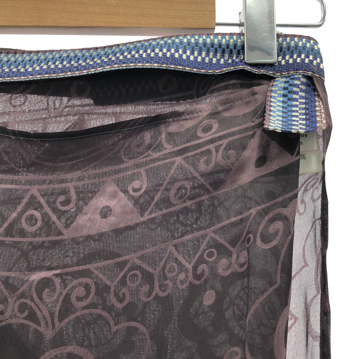 DRIES VAN NOTEN / ドリスヴァンノッテン シルク 総柄 ラップ巻き スカート