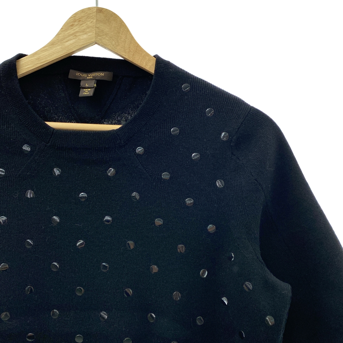 Louis Vuitton / ルイヴィトン カシミヤ ドット クルーネック ショートスリーブ ニット