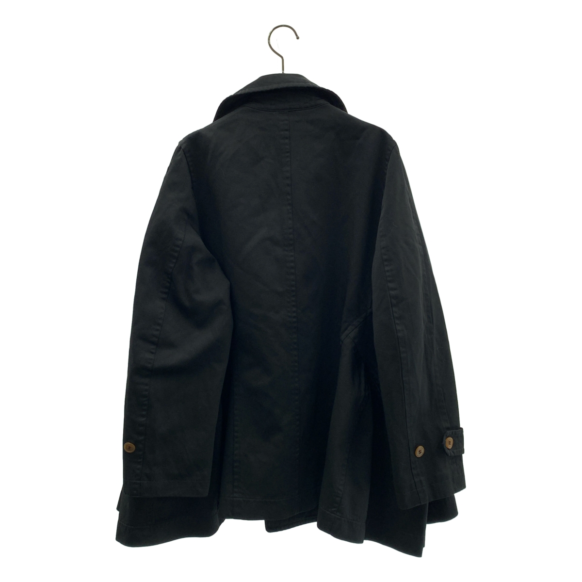 COMME des GARCONS / コムデギャルソン ポリエステル縮絨 バックフレア ダブル ショートコート