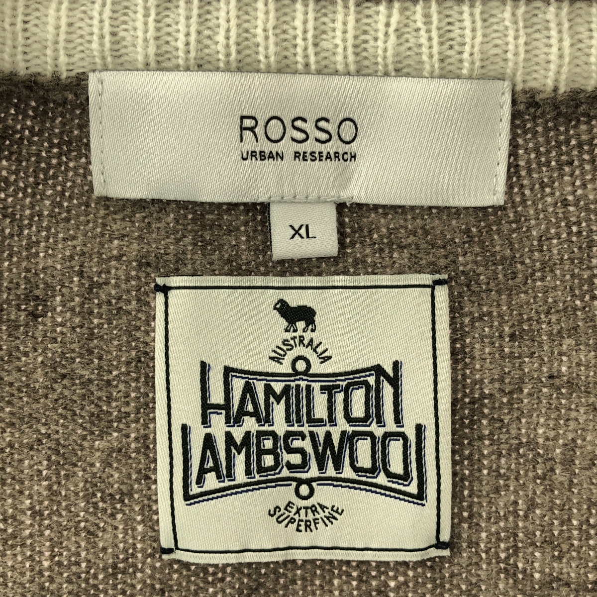 その他 HAMILTON LAMBSWOOL / ハミルトンラムズウール エルボーパッチ ニット セーター