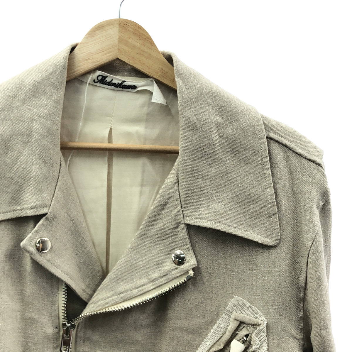 Midorikawa / ミドリカワ SAFILIN LINEN RIDERS JKT サフィランリネン ダブルライダースジャケット