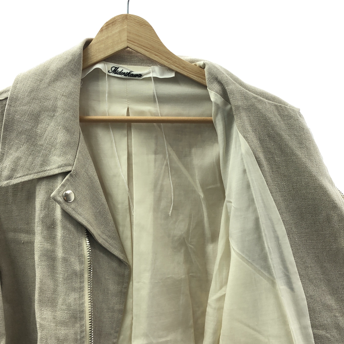 Midorikawa / ミドリカワ SAFILIN LINEN RIDERS JKT サフィランリネン ダブルライダースジャケット