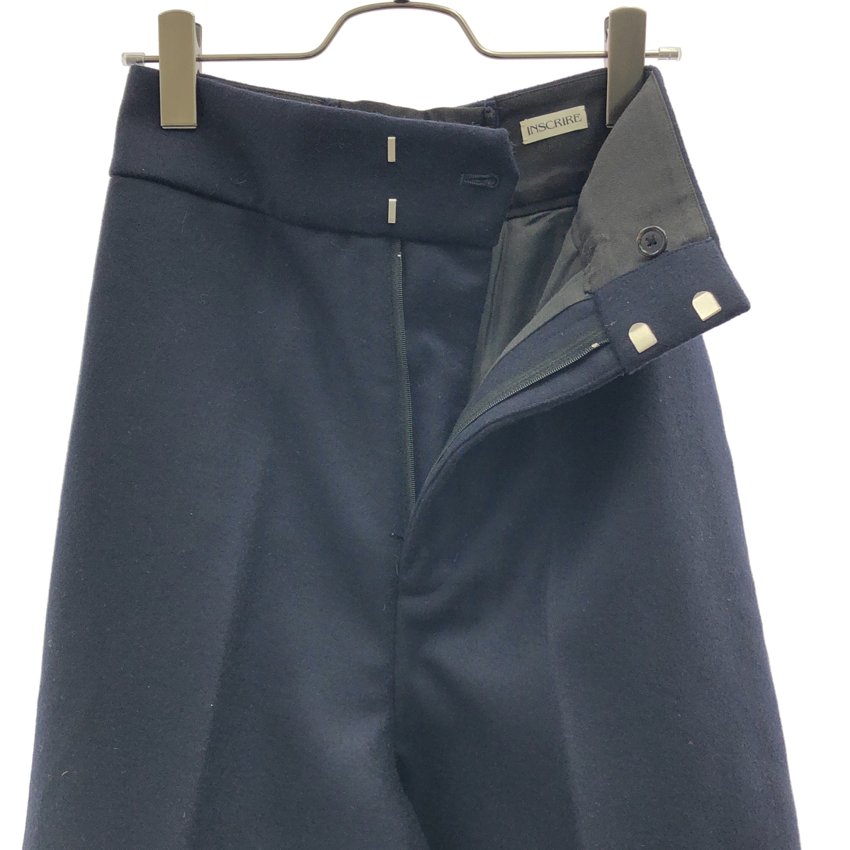 INSCRIRE / アンスクリア ウール バックレースアップ ワイドパンツ