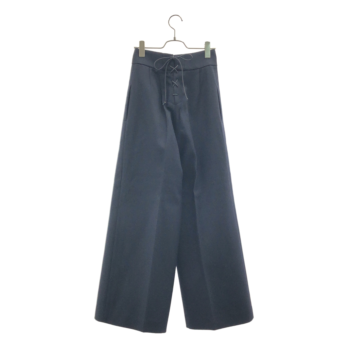 INSCRIRE / アンスクリア ウール バックレースアップ ワイドパンツ