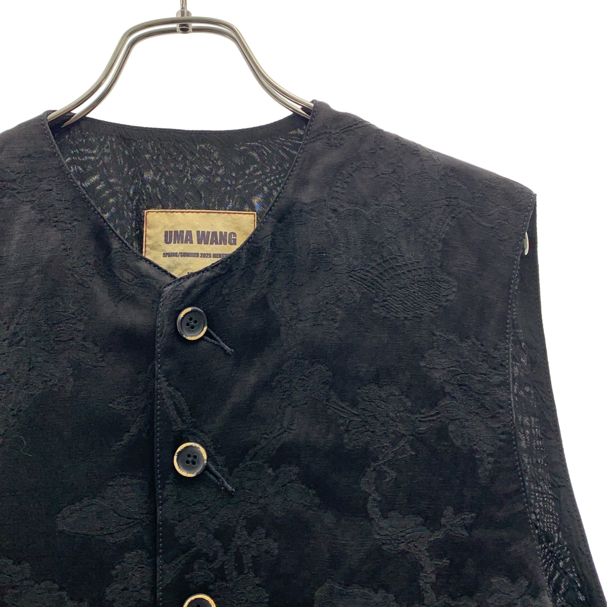 UMA WANG / ユマワン JOG JKT / 総柄 ジャガード ジレ ベスト