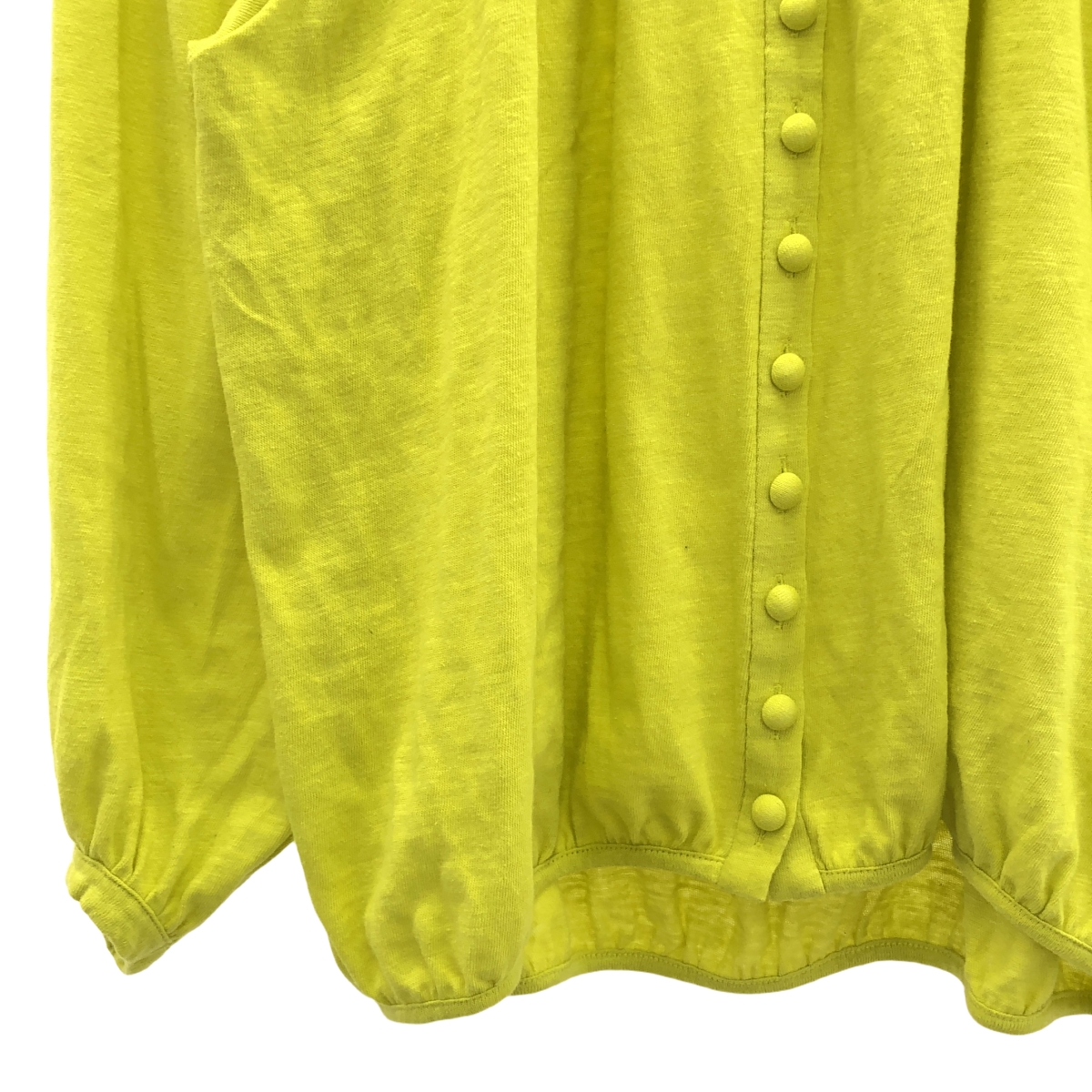 atelier naruse / アトリエナルセ コットン ヘンプ ギャザー カットソー カーディガン