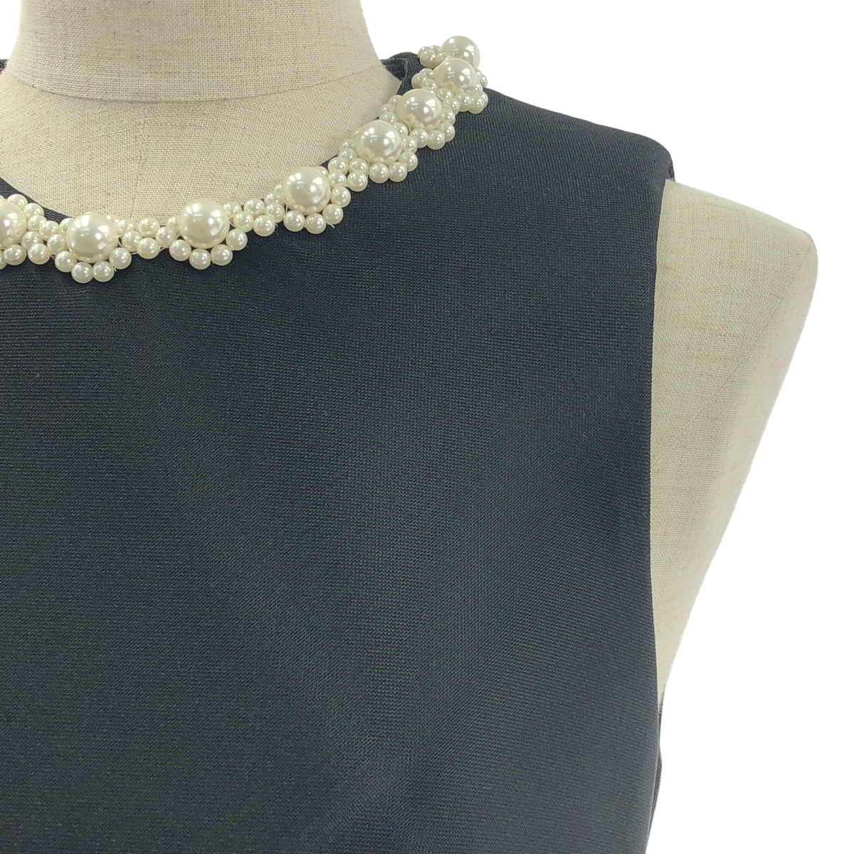 Simone Rocha / シモーネロシャ パールデザイン ノースリーブ ボリューム ワンピース