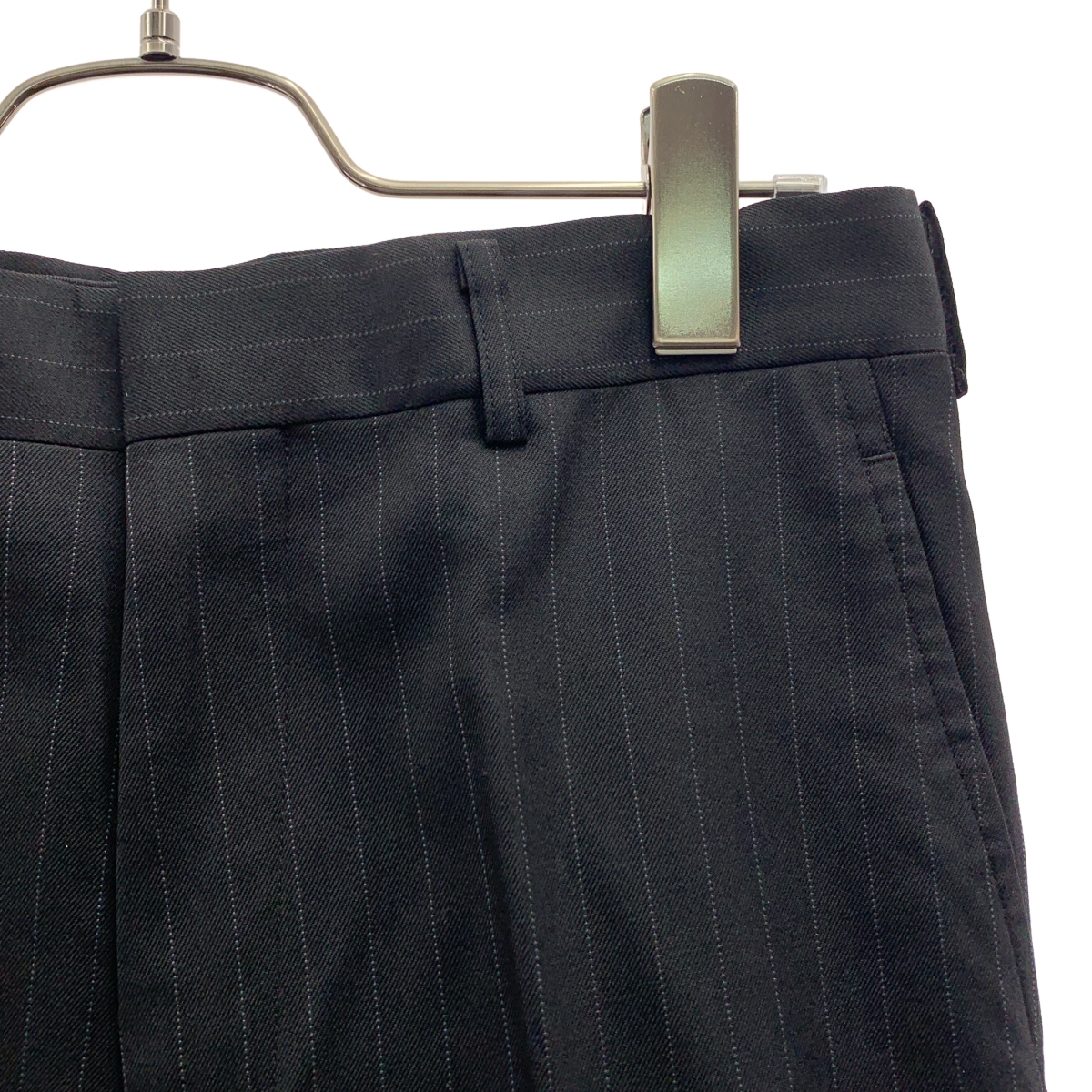 COMME des GARCONS HOMME DEUX / コムデギャルソンオムドゥ ウール シルク ストライプ ストレート スラックス パンツ