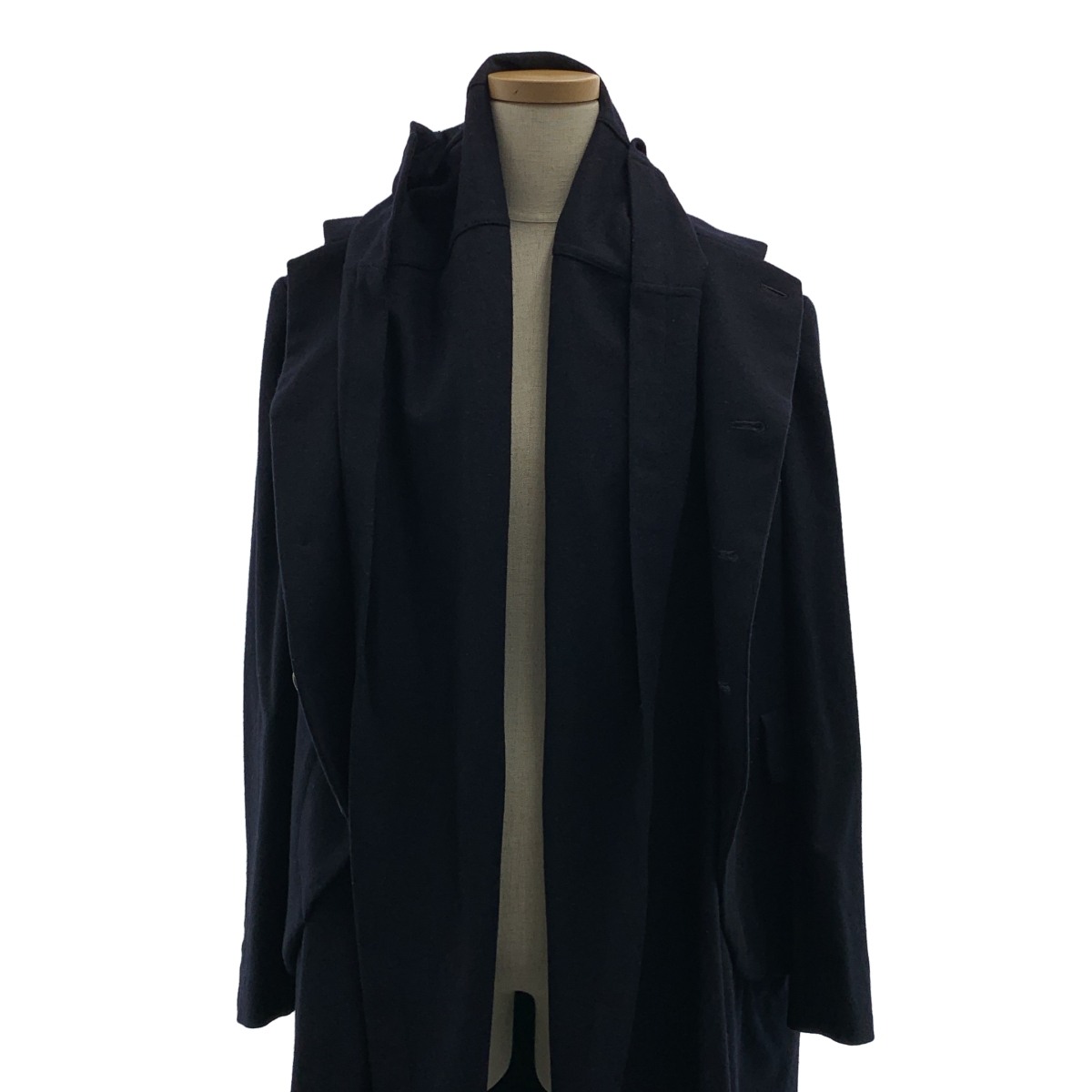 COMME des GARCONS COMME des GARCONS / コムコム ウール 変形 オーバーシルエット レイヤード コート