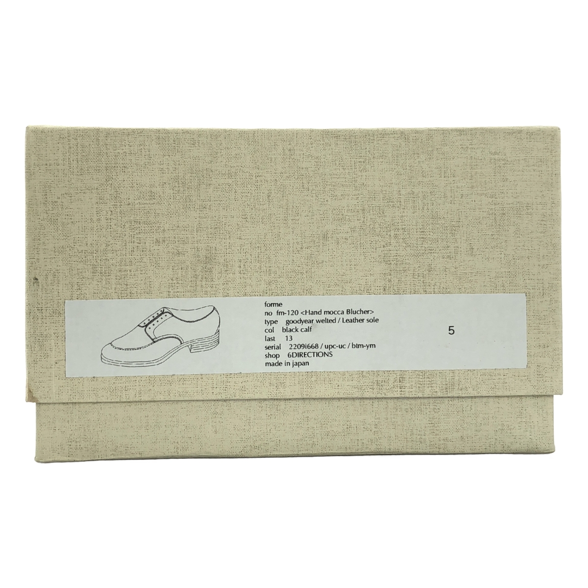 forme / フォルメ fm-120 Hand mocca blucher goodyear 外羽根式 Uチップ レザー シューズ