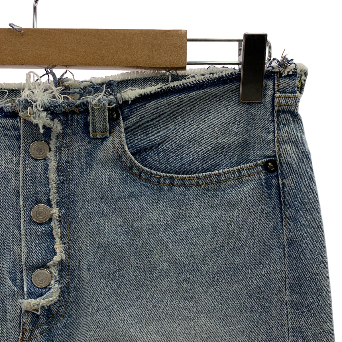 MADISON BLUE / マディソンブルー ヴィンテージ加工 カットオフ バックスリット デニムスカート