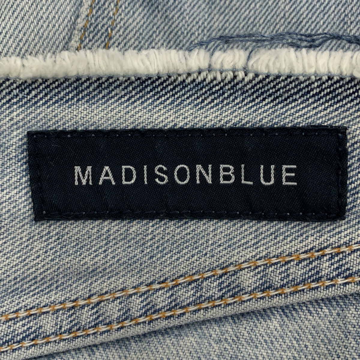 MADISON BLUE / マディソンブルー ヴィンテージ加工 カットオフ バックスリット デニムスカート