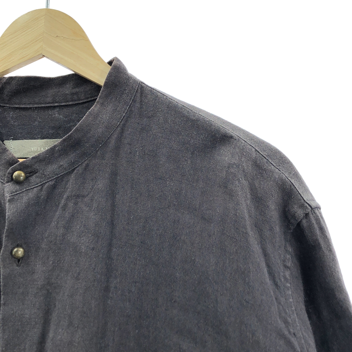 YUTA MATSUOKA / ユウタマツオカ リネン バンドカラー シャツ