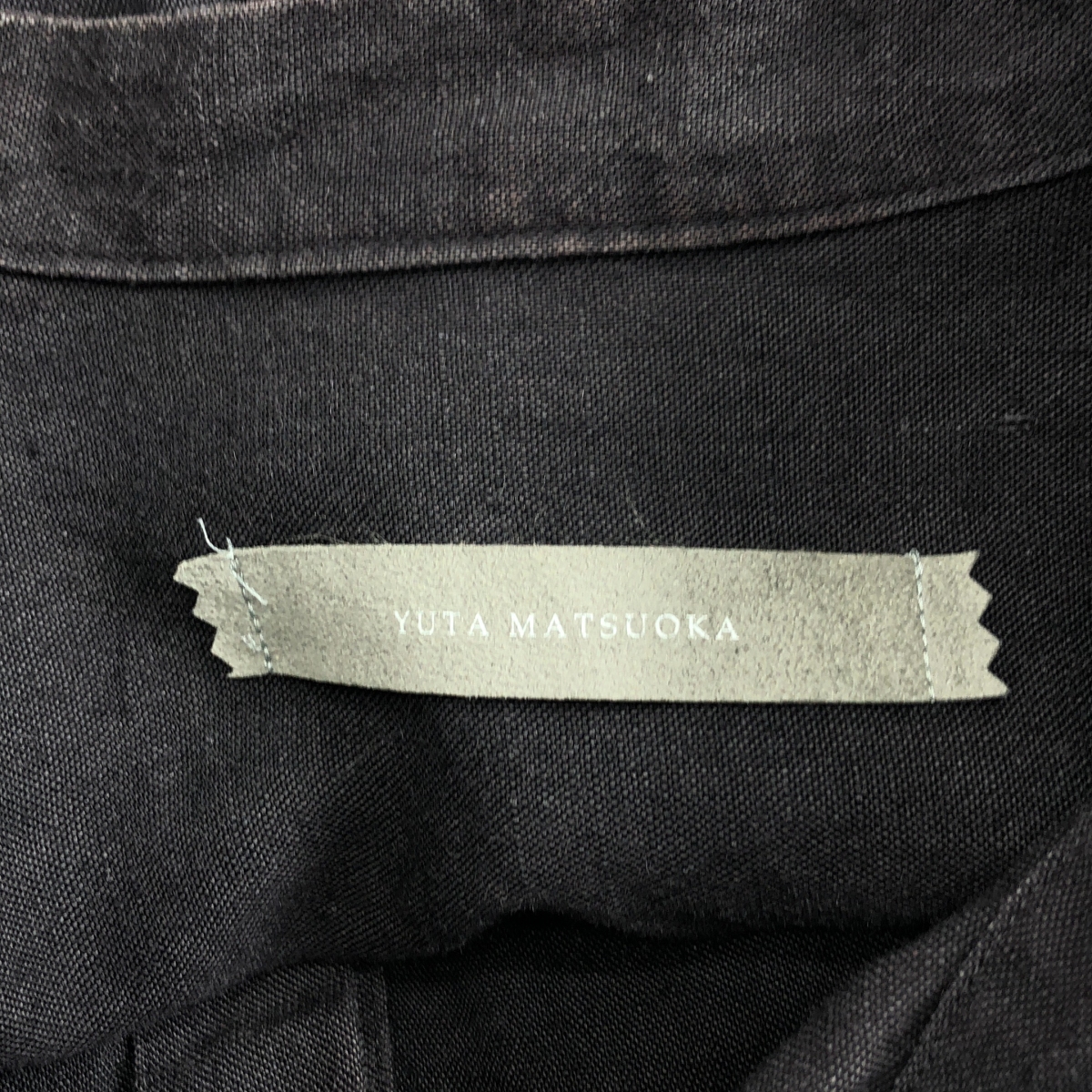 YUTA MATSUOKA / ユウタマツオカ リネン バンドカラー シャツ
