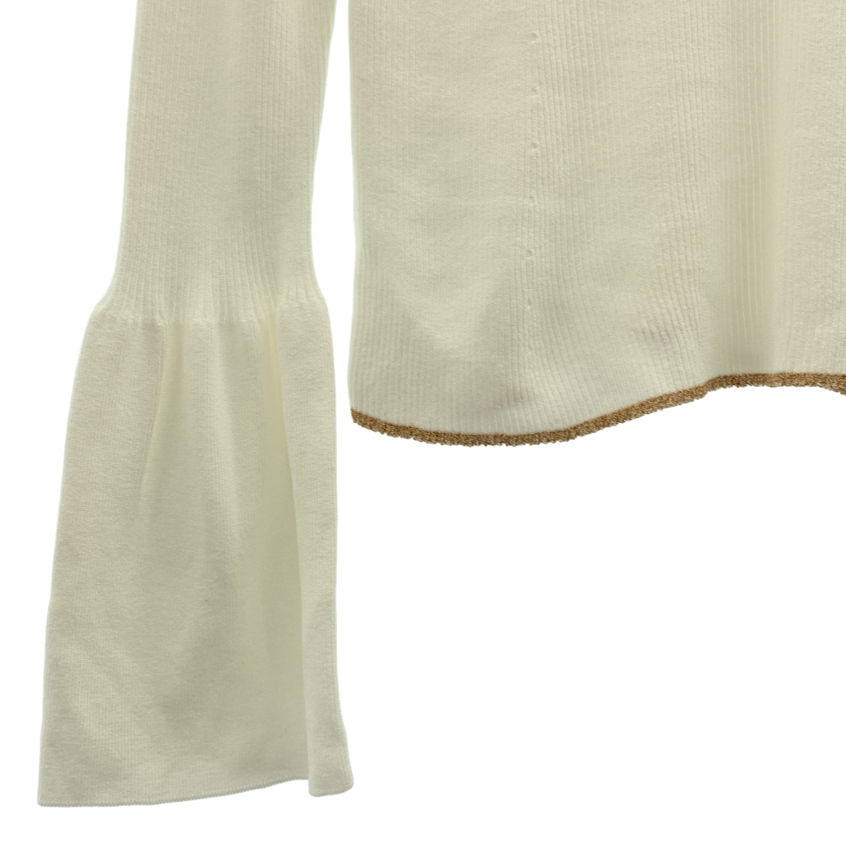 Mame Kurogouchi / マメクロゴウチ Kintsugi High Neck Knitted Top / レーヨン ナイロン ハイネック リブ ニット