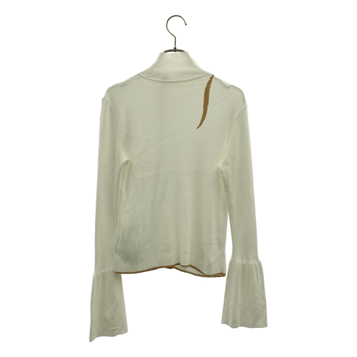 Mame Kurogouchi / マメクロゴウチ Kintsugi High Neck Knitted Top / レーヨン ナイロン ハイネック リブ ニット