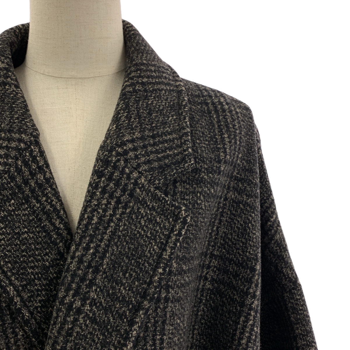 その他 LARA CHECK COAT ウール チェック ベルテッドコート