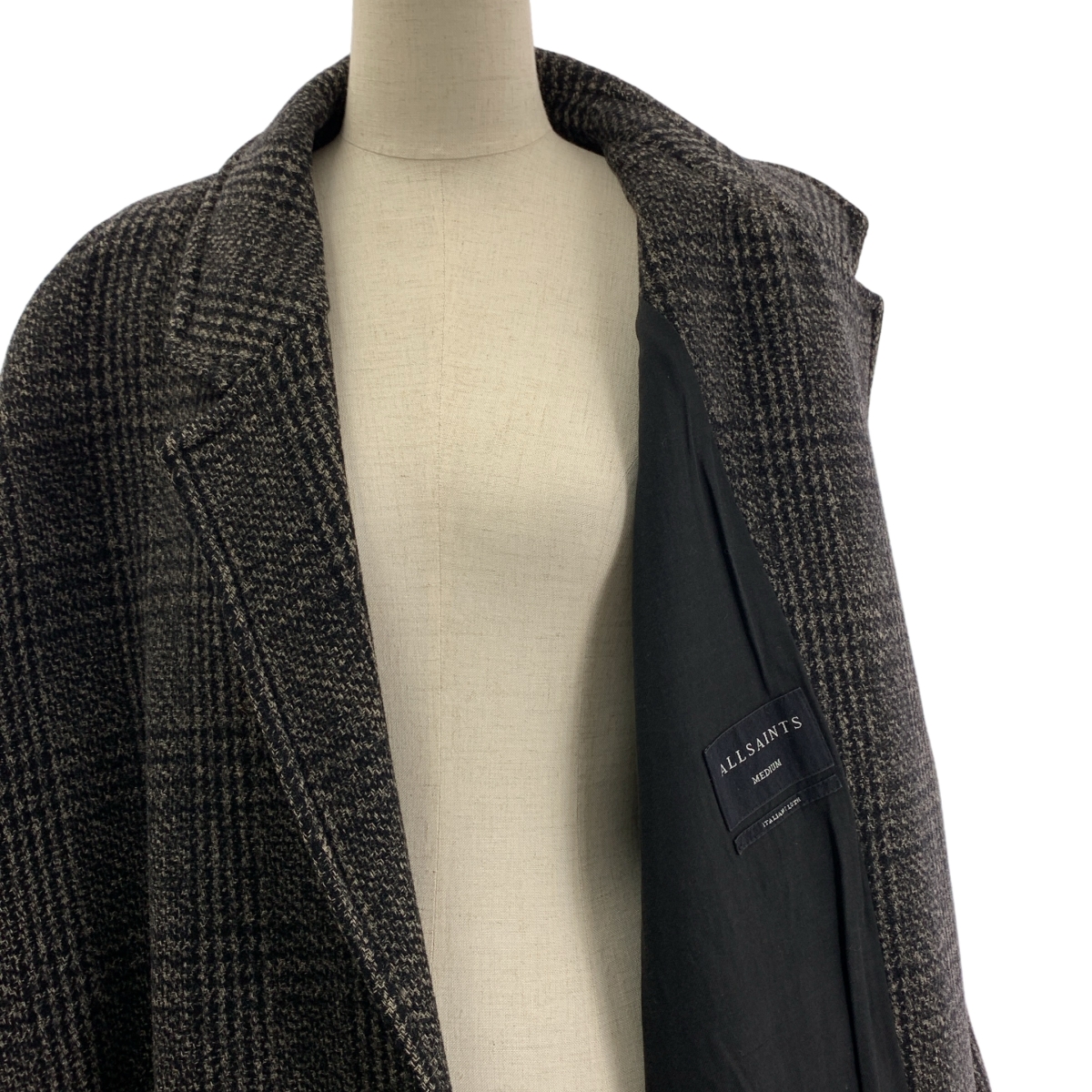 その他 LARA CHECK COAT ウール チェック ベルテッドコート