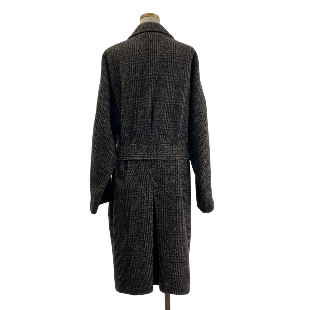 その他 LARA CHECK COAT ウール チェック ベルテッドコート