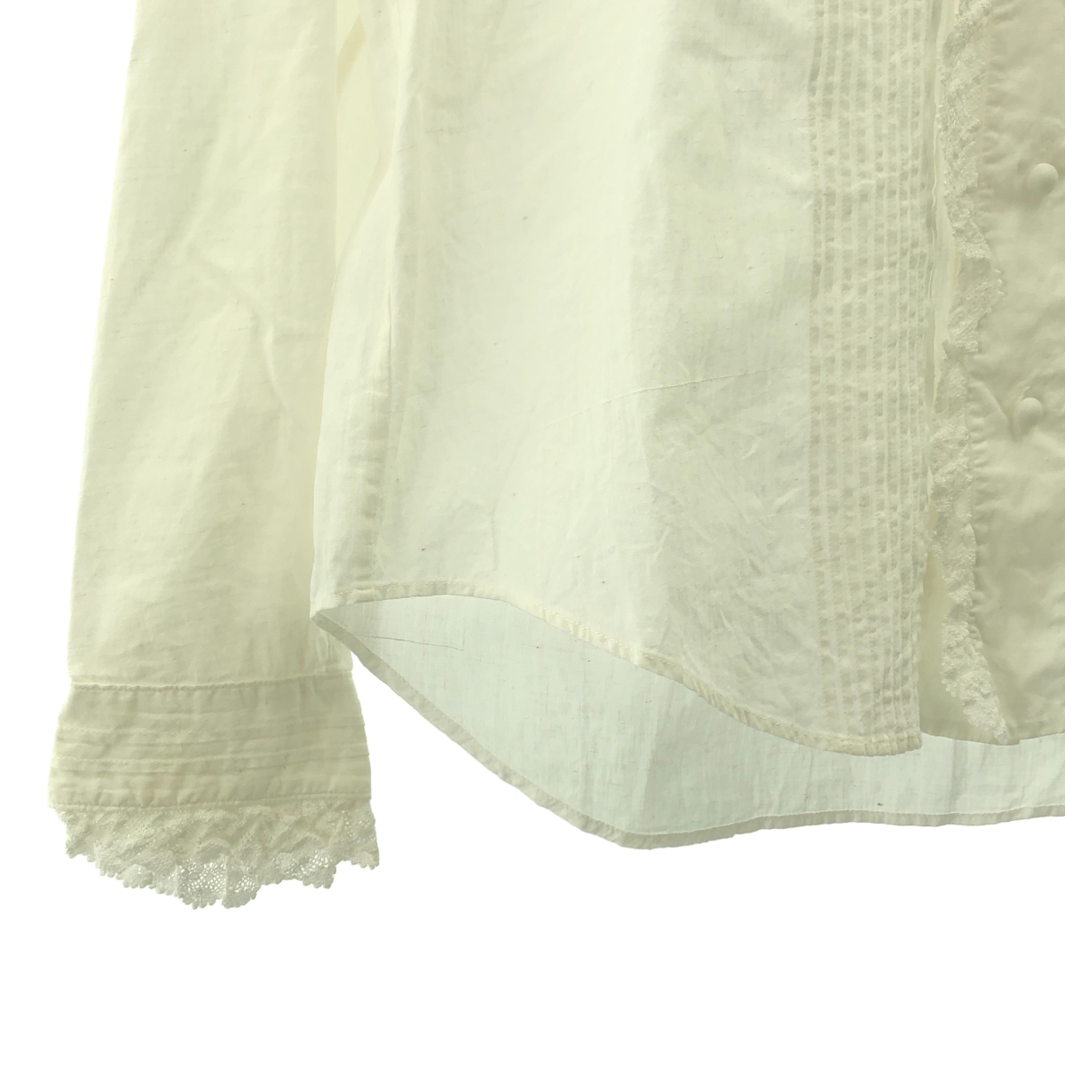 45r / フォーティファイブアール レース ピンタック シャツ