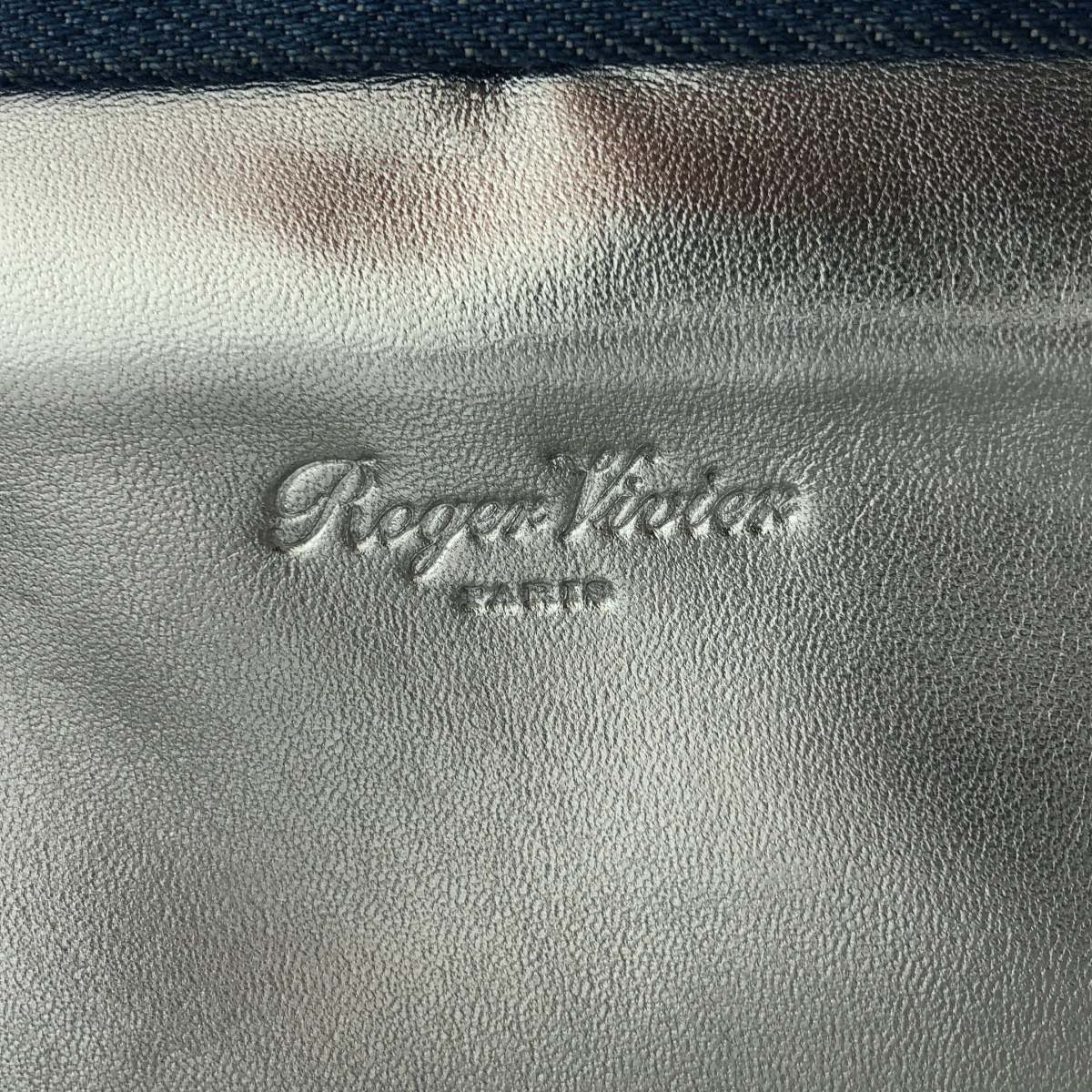 Roger Vivier / ロジェ・ヴィヴィエ フラワー デニム クラッチバッグ