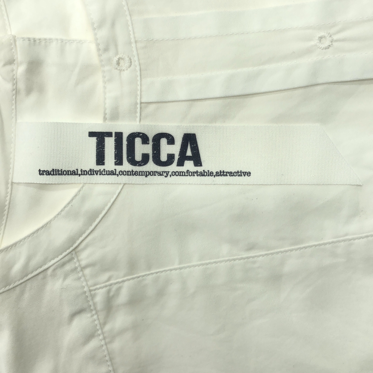 TICCA / ティッカ スタンドカラー コットン プルオーバー ブラウス