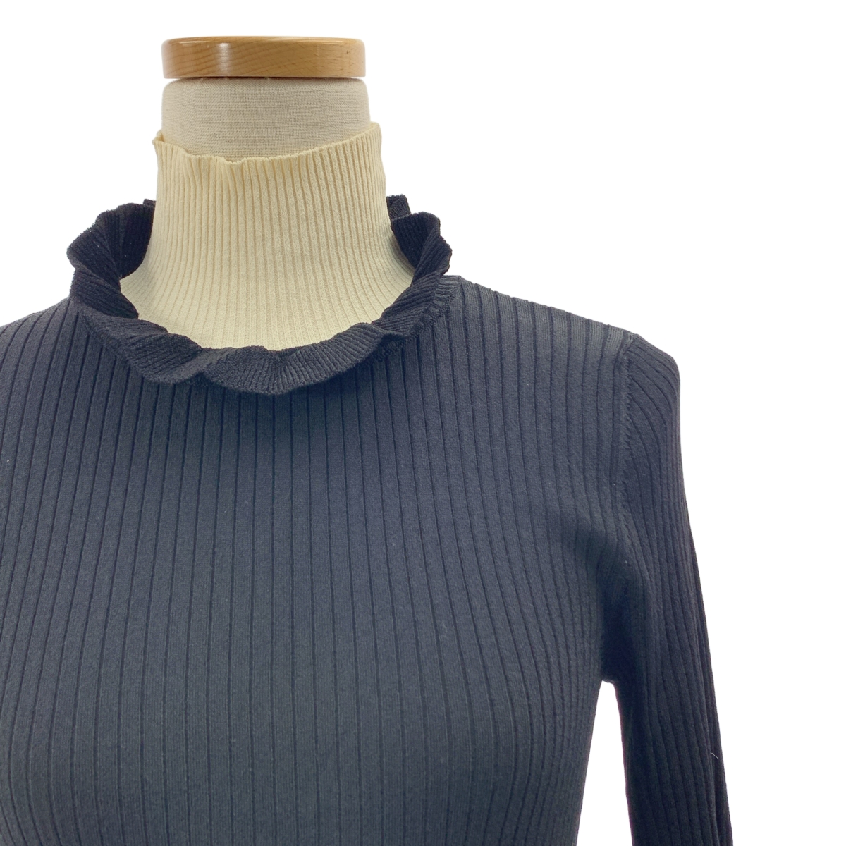 RED VALENTINO / レッドヴァレンティノ レイヤードカラー リブ ニット ワンピース