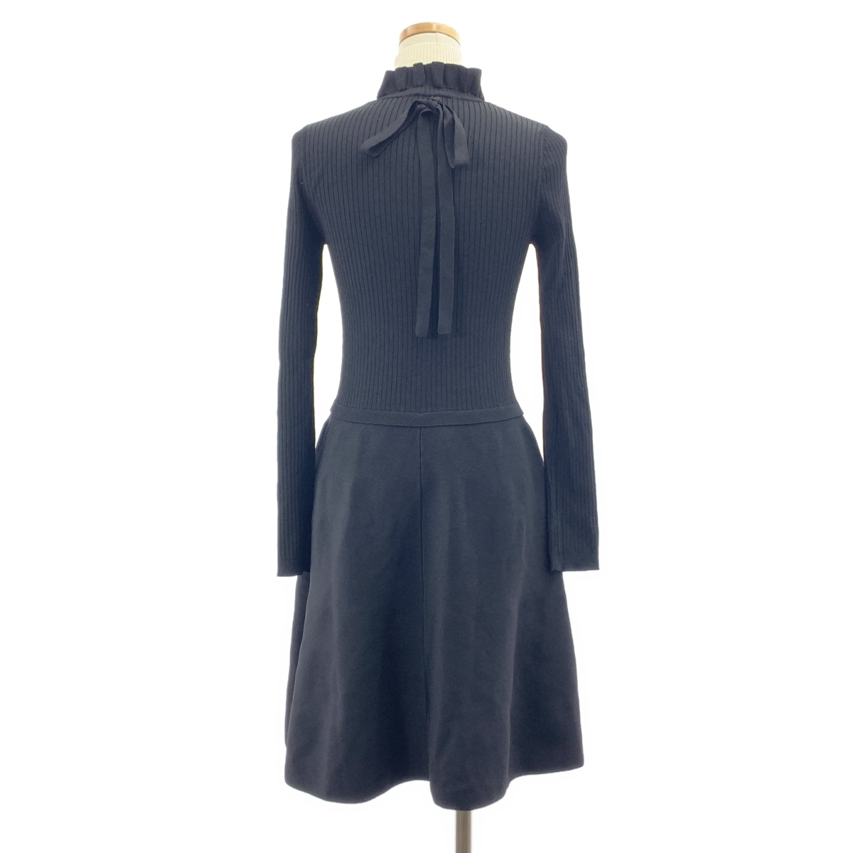 RED VALENTINO / レッドヴァレンティノ レイヤードカラー リブ ニット ワンピース