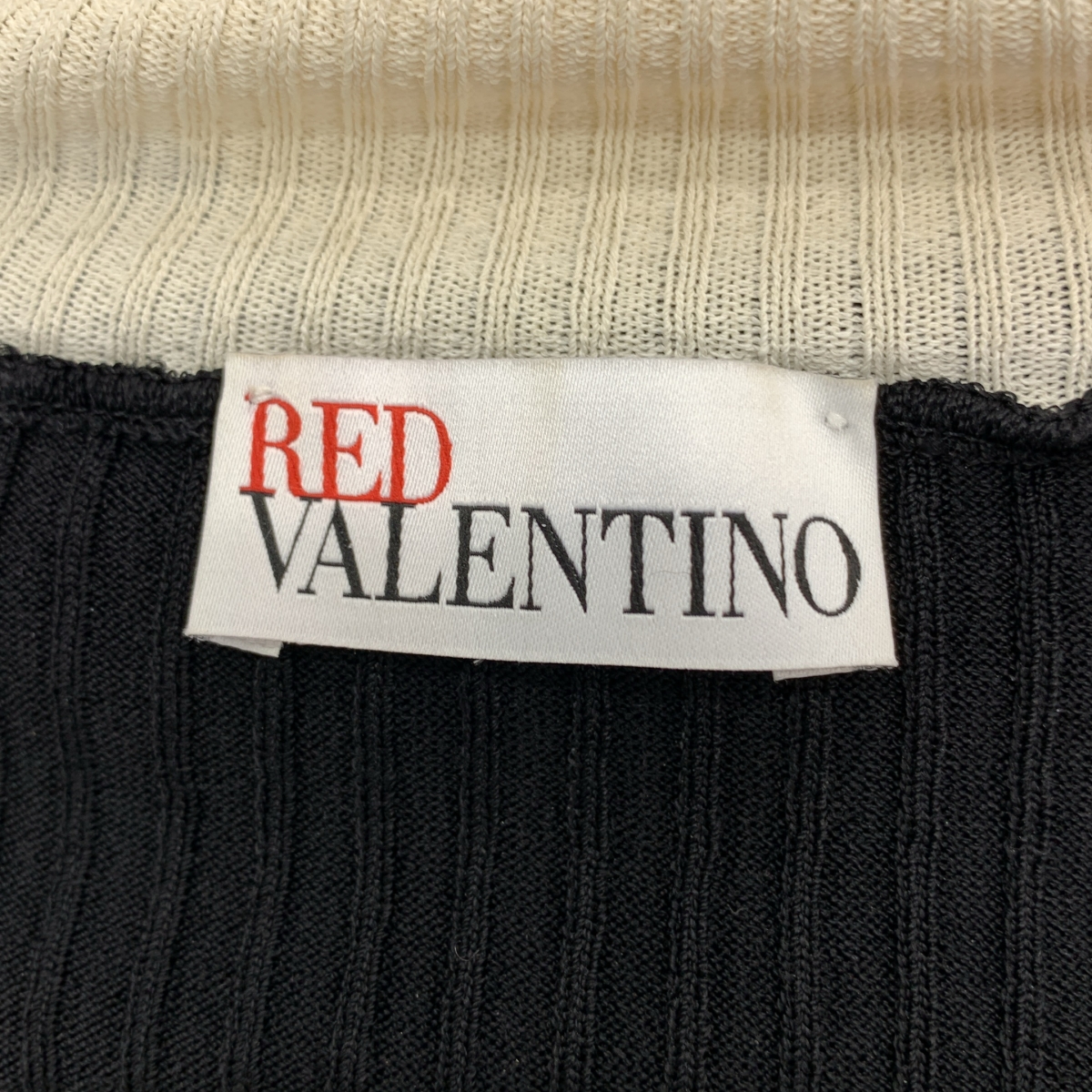 RED VALENTINO / レッドヴァレンティノ レイヤードカラー リブ ニット ワンピース