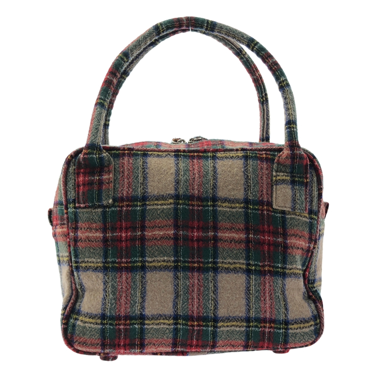 R&D.M.Co / オールドマンズテーラー WOOL TARTAN CHECK BOSTON BAG ウール タータンチェック ボストンバッグ ブローチ付き
