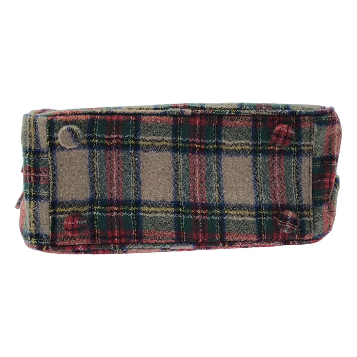 R&D.M.Co / オールドマンズテーラー WOOL TARTAN CHECK BOSTON BAG ウール タータンチェック ボストンバッグ ブローチ付き