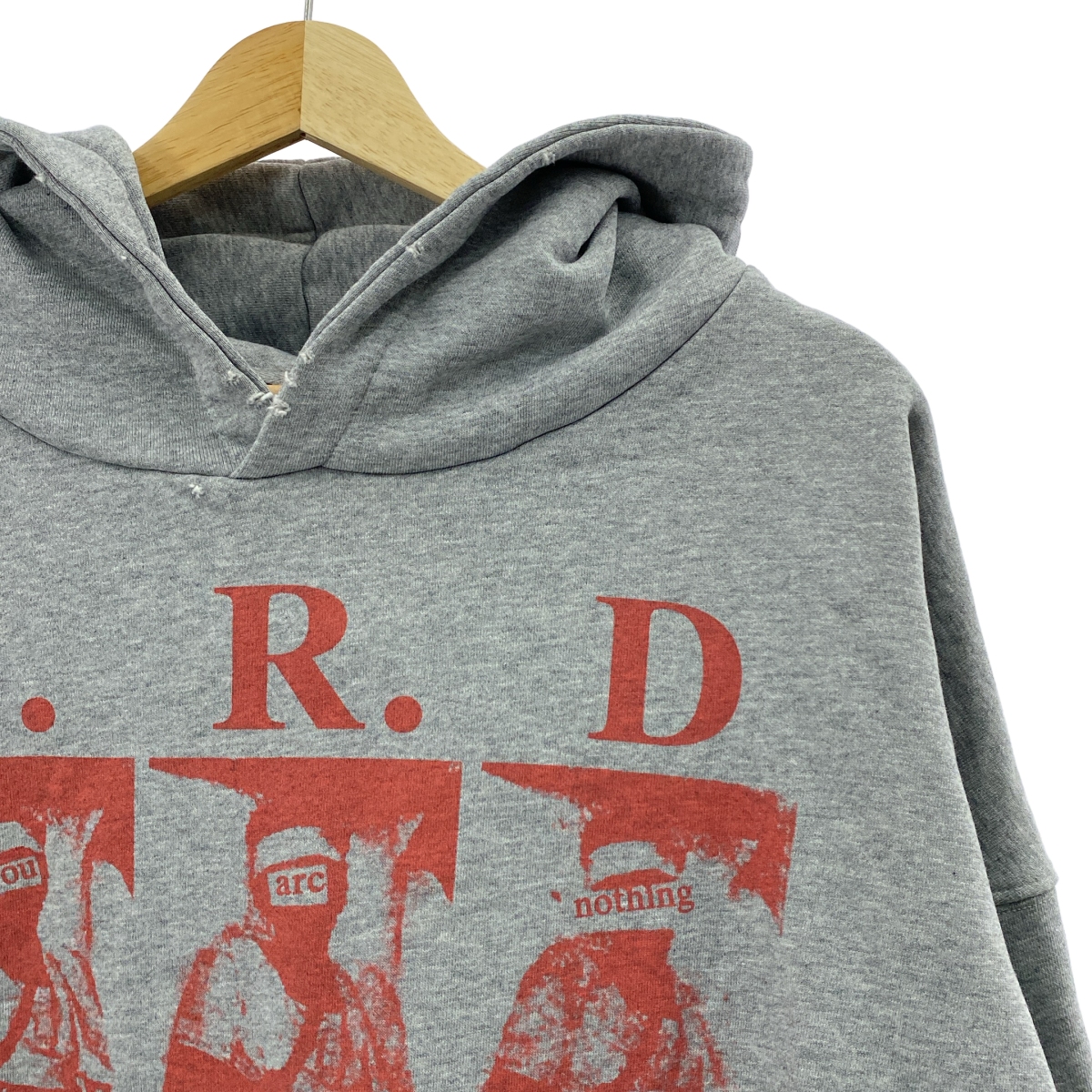 その他 ダメージ加工 両面プリント スウェット フーディ