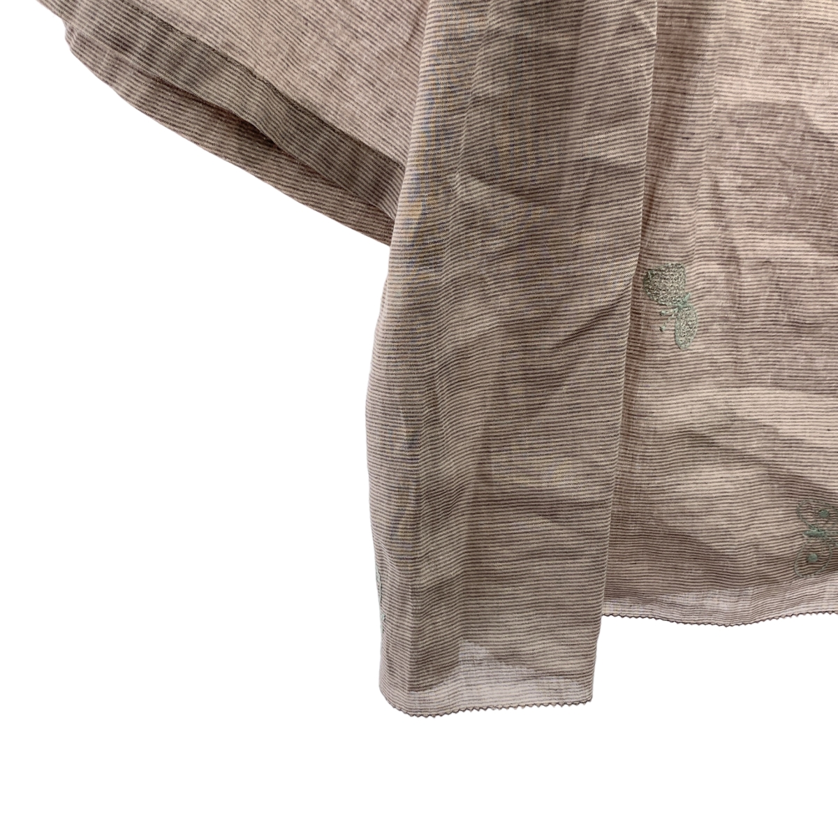 mina perhonen / ミナペルホネン choucho / ちょうちょ エンブロイダリー ギャザー スクエアネック シャツ ブラウス