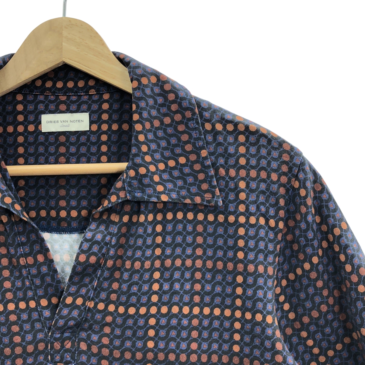 DRIES VAN NOTEN / ドリスヴァンノッテン 総柄 コットン スキッパー ポロシャツ