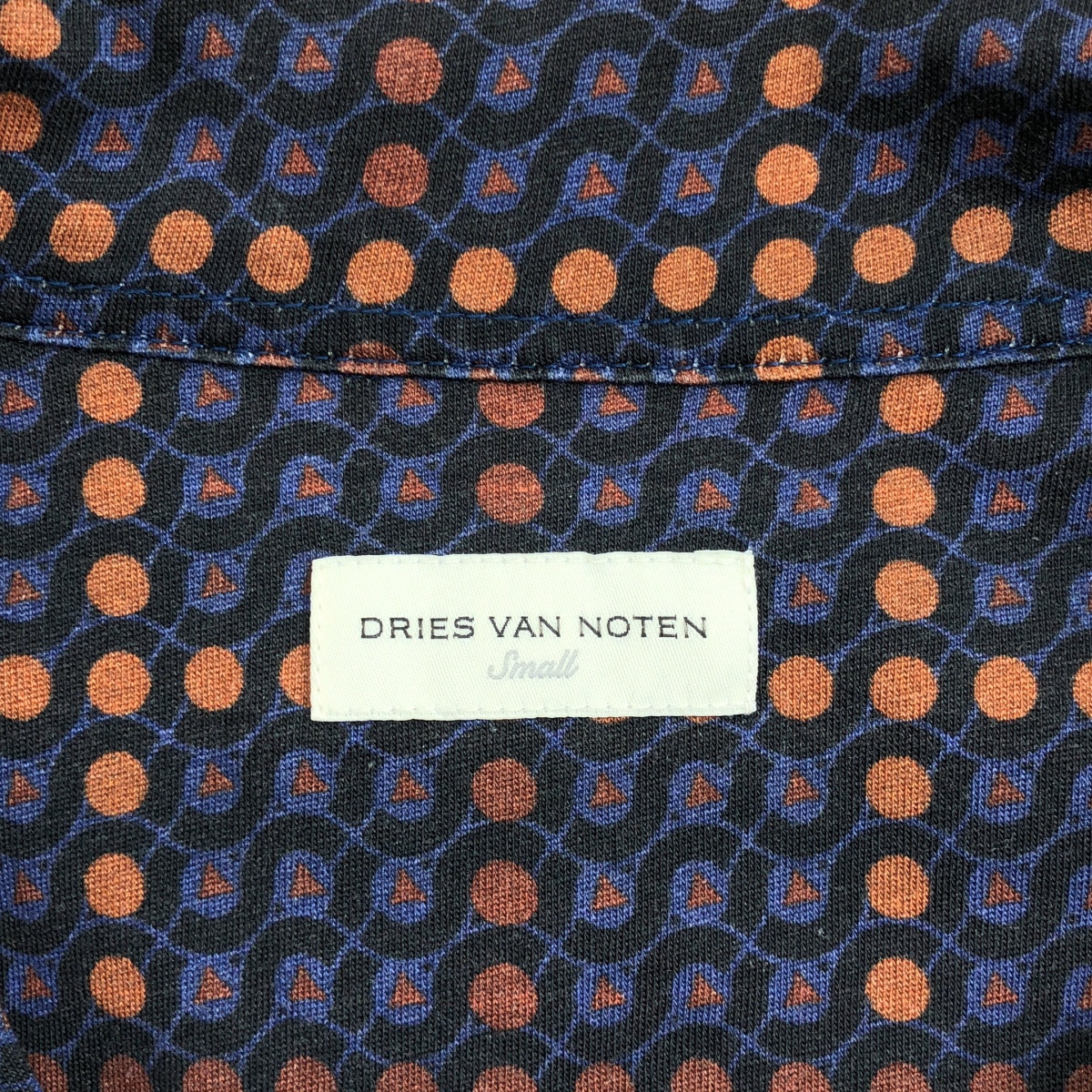 DRIES VAN NOTEN / ドリスヴァンノッテン 総柄 コットン スキッパー ポロシャツ
