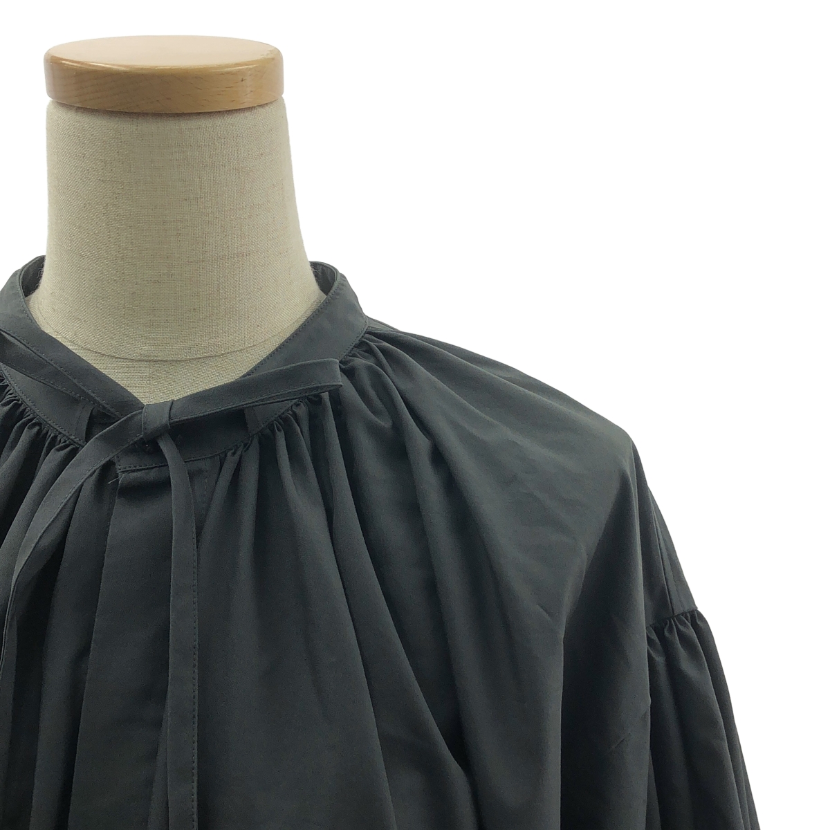 HYKE / ハイク T/C GATHERED DRESS ギャザー ドレス ワンピース