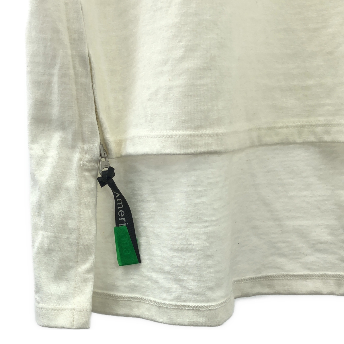 Americana / アメリカーナ 両面ロゴ サイドジップ カットソー ワンピース