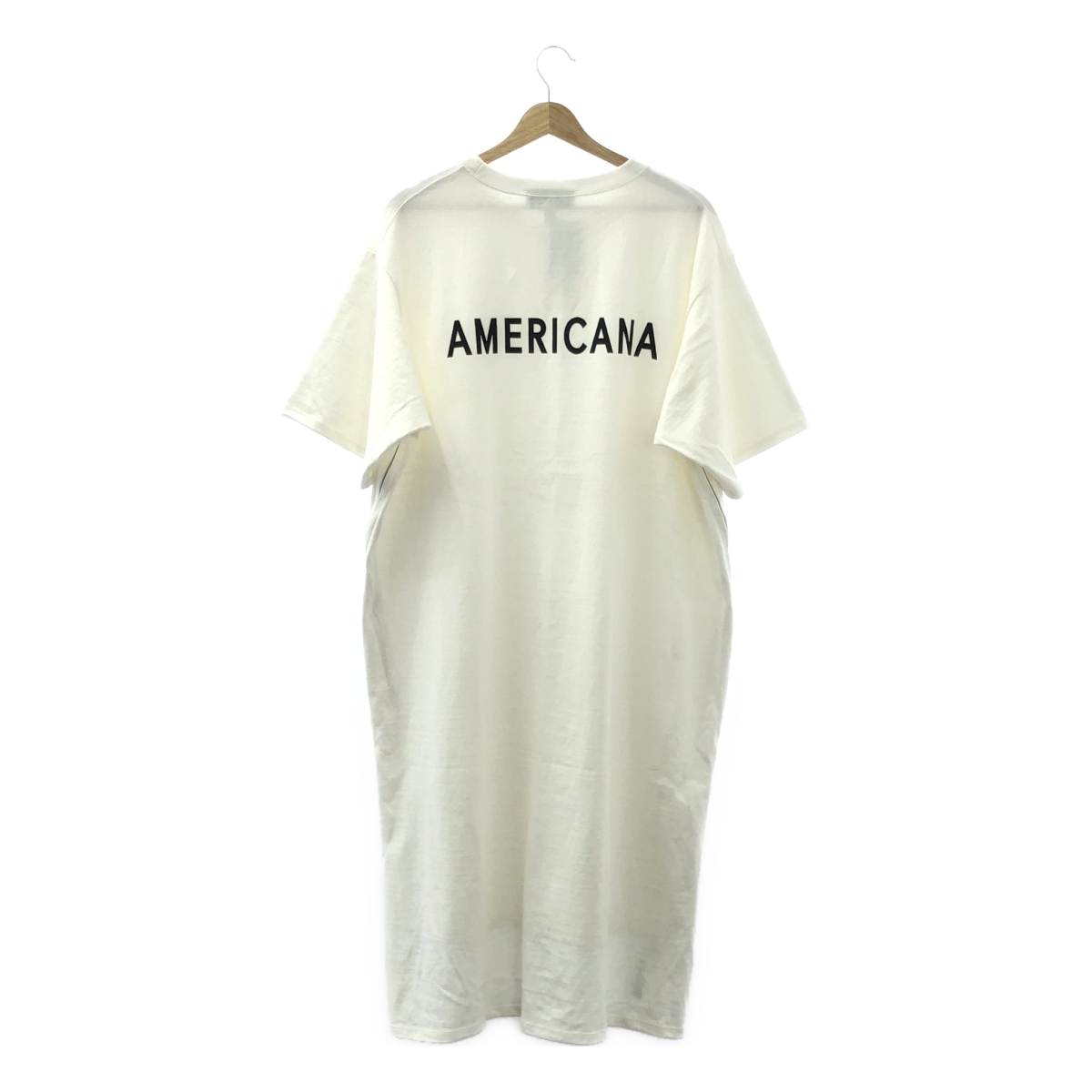 Americana / アメリカーナ 両面ロゴ サイドジップ カットソー ワンピース