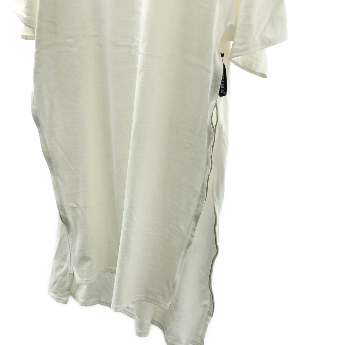 Americana / アメリカーナ 両面ロゴ サイドジップ カットソー ワンピース