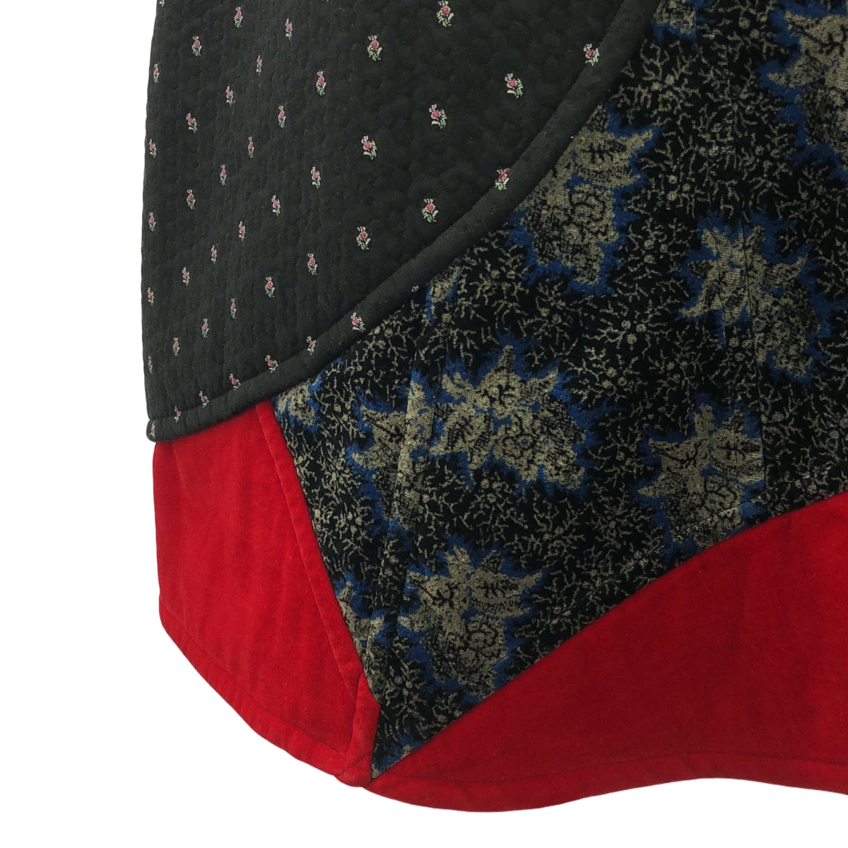 COMME des GARCONS / コムデギャルソン パッチワーク ベロア 異素材 フレアスカート